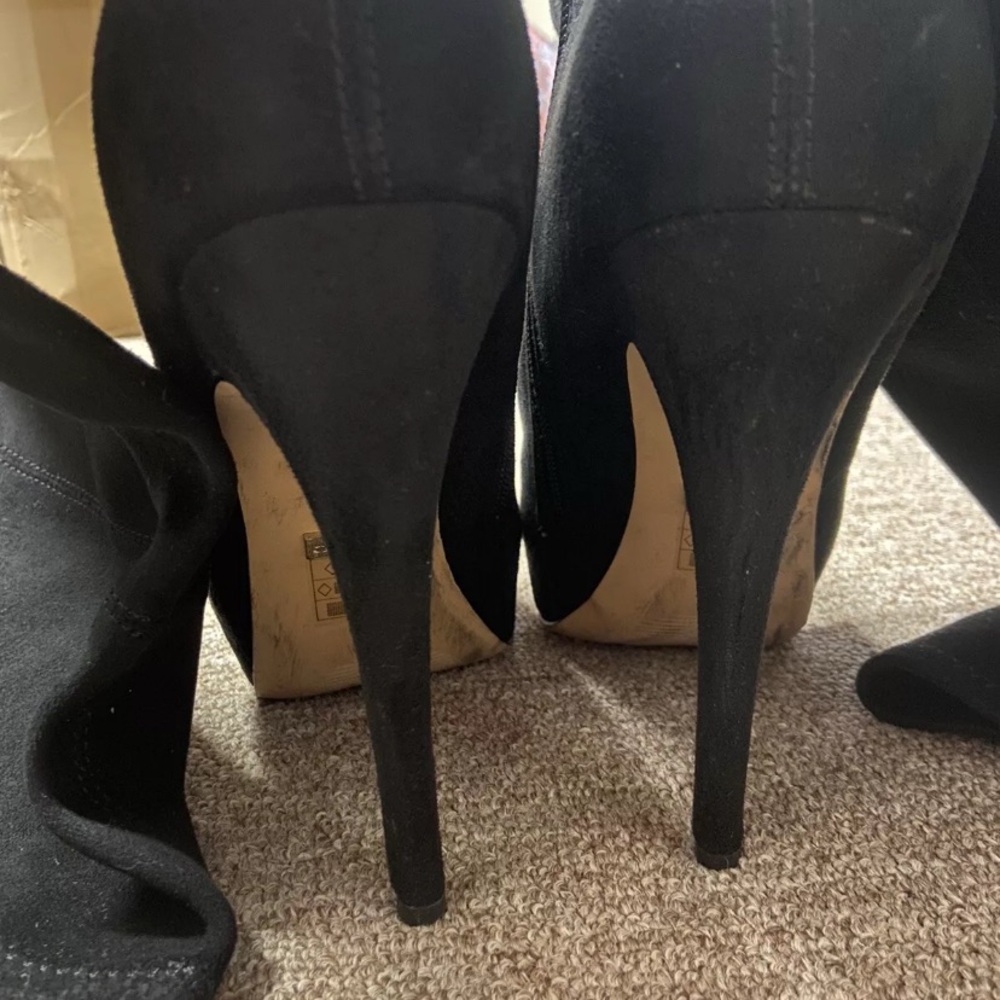 bebe high heels suede Boots  Over The Knee Platform Size 8 - Picture 3 of 3